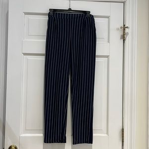 Blue and White Striped Pants
